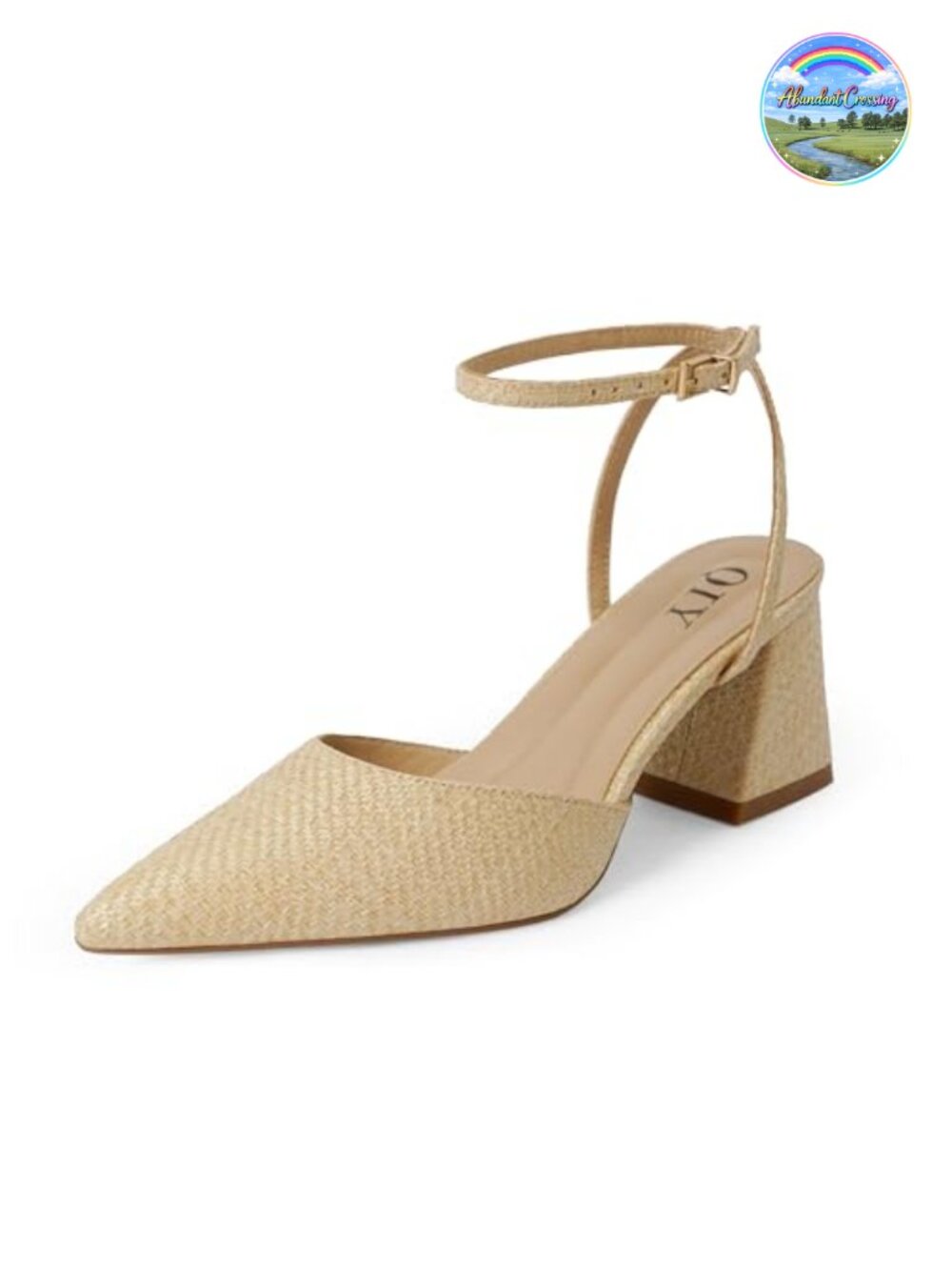 Women's Chunky Heel Closed Toe Pumps Strappy Ankle Strap Heels